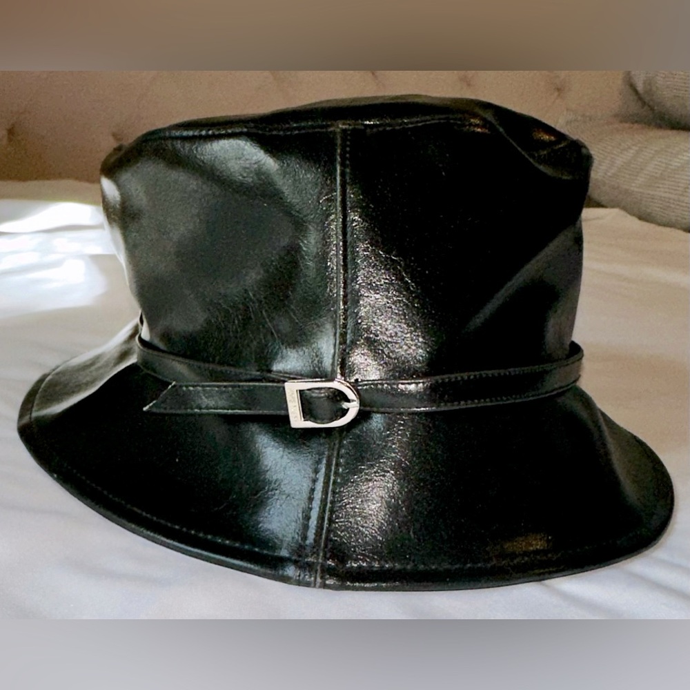 Nine West Patent Leather Bucket Hat